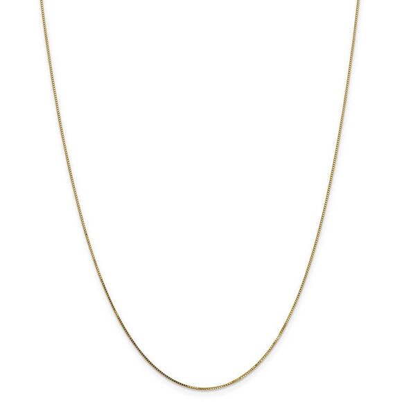 0.7mm 14k Yellow Gold Box Chain w/Spring Ring Necklace, 20 Inch - Picture 3 of 8